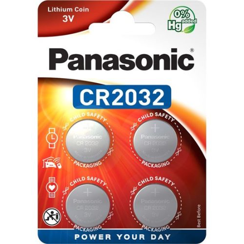 PANASONIC CR2032L lítium gombelem (4db)