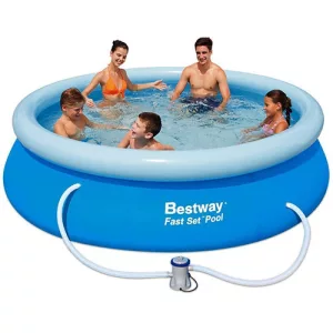 BESTWAY Felfújható Gyűrűs Puhafalú Medence 305x76 cm + vízforgató