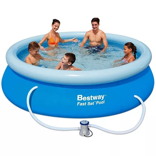 BESTWAY Felfújható Gyűrűs Puhafalú Medence 305x76 cm + vízforgató