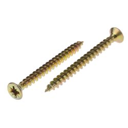   Süllyesztett fejű sárgahorganyzott forgácslapcsavar PZ 6x80