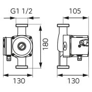 FERRO 25-60 180 keringető szivattyú ivóvízre