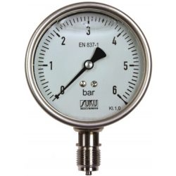   SUKU nyomásmérő saválló átm. 100 0-1,6 bar 1/2" glicerines (6325)