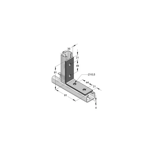 MEFA C35 sarokelem 90° 4 furat