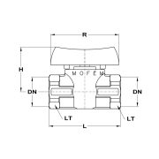 MOFÉM Flexum gázipari gömbcsap BB, 3/4"