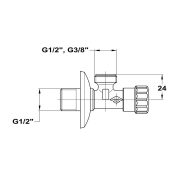 MOFÉM sarokszelep 1/2"-3/8"