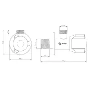 MOFÉM kerámiás sarokszelep 1/2"-3/8"