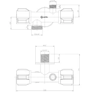 MOFÉM kerámiás kombinált sarokszelep 1/2"-3/4"-3/8"