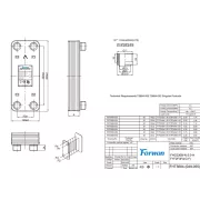 M-TECH FHC030 50 lemezes, rézzel forrasztott lemezes hőcserélő 4x1"