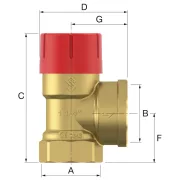 FLAMCO Prescor Biztonsági szelep 1", 2,5 bar
