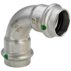 VIEGA Sanpress Inox 90°-os ív 2 tokkal 15-ös