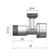 ARCO L85 vízkőmentes mosógépcsap 1/2"x3/4"