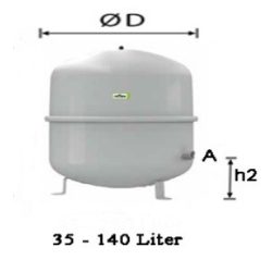 REFLEX N 50 L fűtési tágulási tartály 6 bar