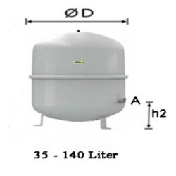 REFLEX N 140 L fűtési tágulási tartály 6 bar