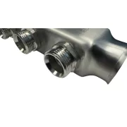 DUNATERM adapteres beépített szelepes osztótest 1" 4 körös 3/4" INOX (vizes)