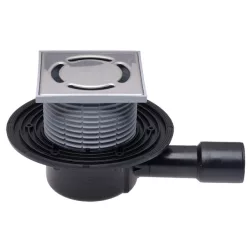   HL Hutterer & Lechner HL510N padlólefolyó DN40/50 vízszintes kimenettel,123x123mm/115x115mm