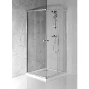 AQUALINE AGGA zuhanykabin, 80x80x185cm, 5mm es transzparent üveg, króm (HLF808)