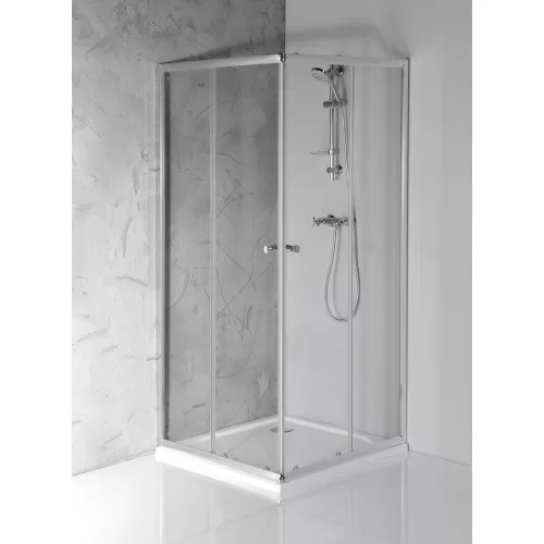 AQUALINE AGGA zuhanykabin, 80x80x185cm, 5mm es transzparent üveg, króm (HLF808)