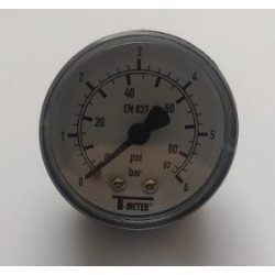   T-METER nyomásmérő hátsó csatlakozású 1/4" 0-6 bar átmérő 50 mm