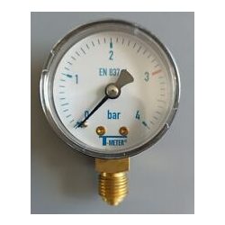   T-METER nyomásmérő alsó csatlakozású 1/4" 0-4 bar átmérő 50 mm