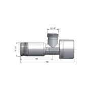 ARCO A-80 vízkőmenetes sarokszelep pár, 1/2"3/8" (2db/csomag)