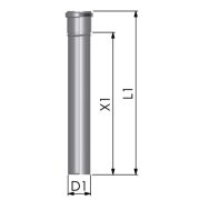 TRICOX PPs cső 80 mm, L=1000 mm