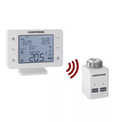 COMPUTHERM Q12RF állítómű és Q20RF WIFI (TX) termosztát párban