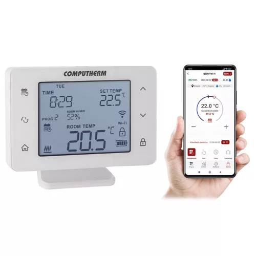 COMPUTHERM Q20 RF WiFi (TX) szobatermosztát (vevőegység nélkül)