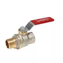   GIACOMINI R914L golyóscsap, piros karral, fix, 185°C-ig, DADO 1/2" fix KB