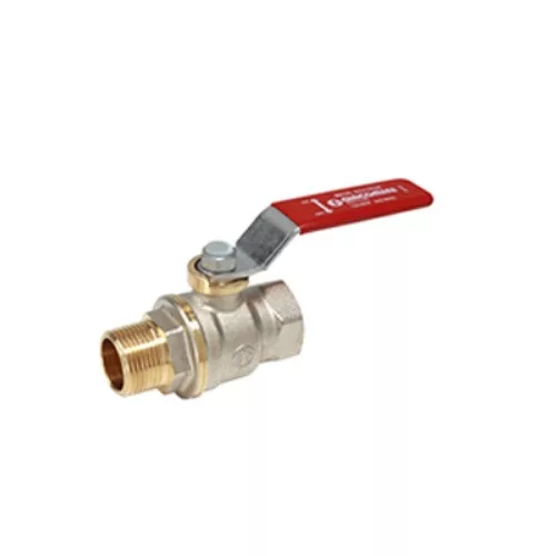 GIACOMINI R914L golyóscsap, piros karral, fix, 185°C-ig, DADO 1/2" fix KB