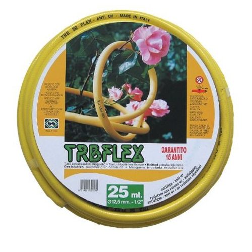 TRB-FLEX sárga locsoló tömlő  1/2" csavarodásmentes (25m/tekercs az egész tekercs, de méterenként rendelhető, vágjuk)