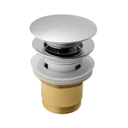   AQUALINE KLIK-KLAK mosdólefolyó, nagy dugóval, 1"1/4, 25-45mm, réz/króm (TF7001)