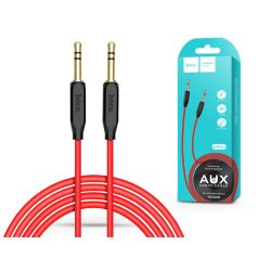   HOCO UPA11 Aux Audio Cable - 3,5 - 3,5 mm jack audio kábel 1 m-es vezetékkel - fekete/piros