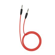 HOCO UPA11 Aux Audio Cable - 3,5 - 3,5 mm jack audio kábel 1 m-es vezetékkel - fekete/piros