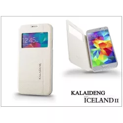   Samsung SM-G900 Galaxy S5 flipes tok - Kalaideng Iceland 2 Series View Cover - white