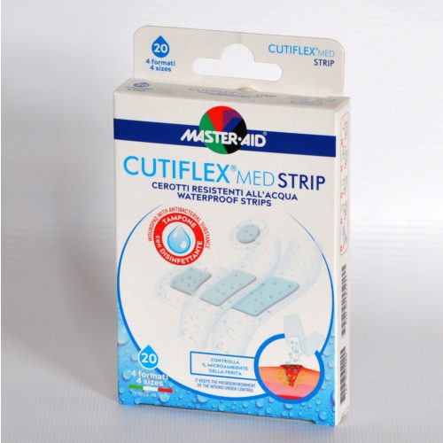 MASTER-AID Cutiflex Med Strip Vízhatlan Sebtapasz 20 db különböző (úszáshoz)