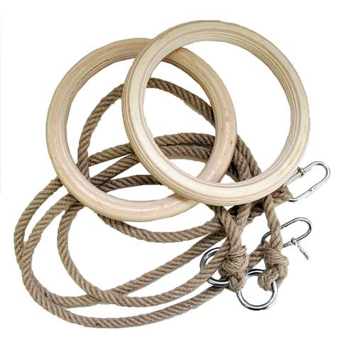 Fa Tornagyűrű Kötéllel átm. 24 cm kötélhossz 1,7 m 1 Pár(felnőtt)