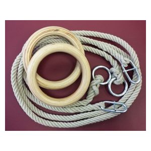 Fa Tornagyűrű Kötéllel átm. 18 cm kötélhossz 1,7 m 1 Pár (gyermek)