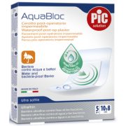 PIC antibakteriális sebtapasz Aquabloc 10x8cm 5 db