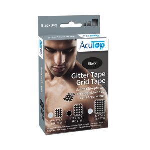 ACUTOP Gitter Tape Cross Tape Közepes (20lap/doboz, 6db/lap) - Fekete