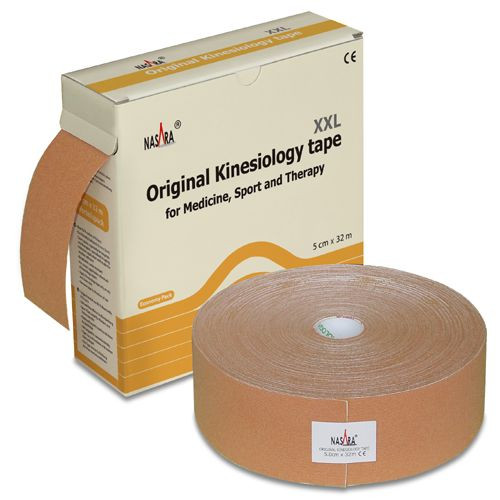NASARA XXL Kineziológiai Tapasz 5 cm x 32 m Bézs
