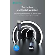 DEVIA Gracious Series 60W PD Type-C/Type-C adat- és töltőkábel 1m - fekete