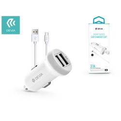   DEVIA Smart Series Car Charger Suit USB szivargyújtó töltő adapter + Type-C adatkábel 1 m vezetékkel