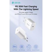 DEVIA Smart Series PD 30W GaN Charger hálózati töltő adapter Type-C bemenettel - 30W