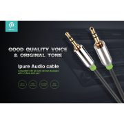 DEVIA iPure Audio Cable 3,5 - 3,5 mm jack audio kábel 1 m-es vezetékkel - fekete