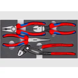   KNIPEX fogókészlet habosított anyagból készült betéttel 4 részes