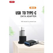 XO USB - Type-C OTG adapter - XO NB149F USB to Type-C Adapter - 2.4A - fekete/ezüst